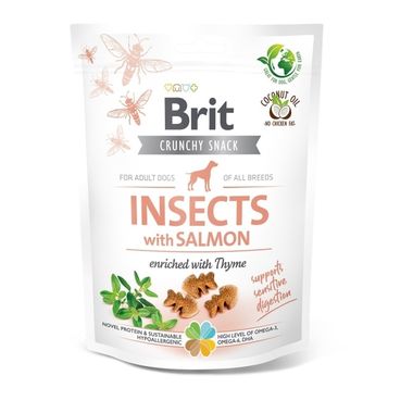 Brit Care Crunchy Cracker. Insects with Salmon enriched with Thyme 200 g MHD 22/11/2024