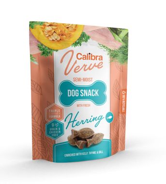 Calibra Verve Semi-Moist Dog Snack Fresh Herring 150g MHD 15/10/2024