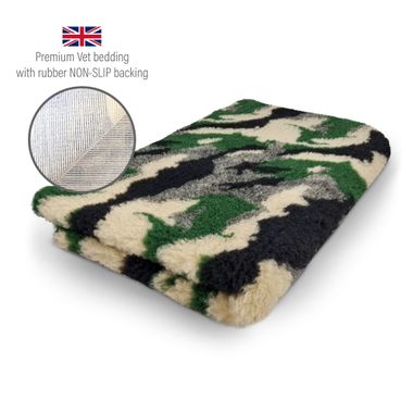 DRYBED Premium Vet Bed Army camo dunkelgrün 100 x 75 cm