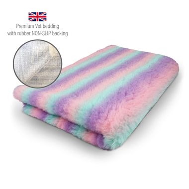 DRYBED Premium Vet Bed Regenbogen mintgrün 100 x 75 cm