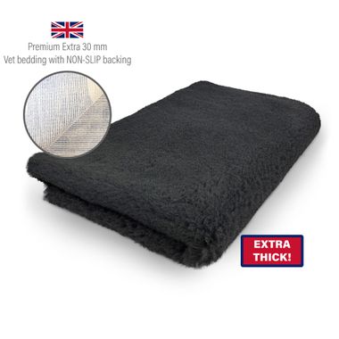 DRYBED Premium Vet Bed Extra 30 mm schwarz 100 x 75 cm