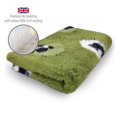 DRYBED Premium Vet Bed Farm Animals Woolly Sheep grün 100 x 75 cm