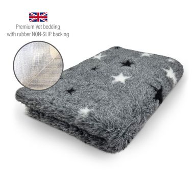 DRYBED Premium Vet Bed Sternenklare Nacht grau 100 x 75 cm