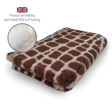 DRYBED Premium Vet Bed Krokodil braun + taupe 100 x 75 cm