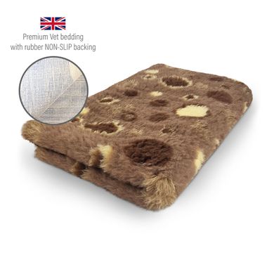 DRYBED Premium Vet Bed Kreise braun + creme 100 x 75 cm