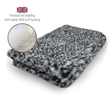 DRYBED Premium Vet Bed Panther grau 100 x 75 cm