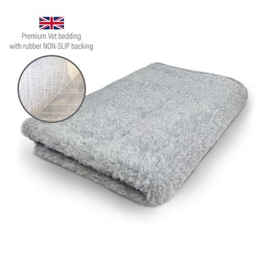 DRYBED Premium Vet Bed hellgrau 100 x 75 cm