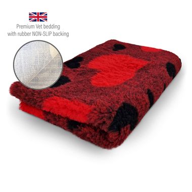 DRYBED Premium Vet Bed Sweetheart Rot 100 x 75 cm