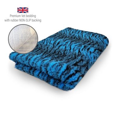 DRYBED Premium Vet Bed Tiger blau 100 x 75 cm