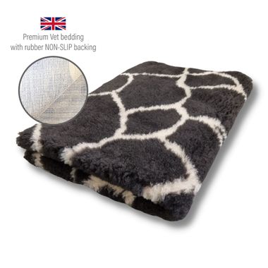 DRYBED Premium Vet Bed Giraffe dunkelbraun 100 x 75 cm