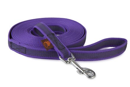 Firedog Gummierte Leine 20 mm 5 m mit Handschlaufe violett