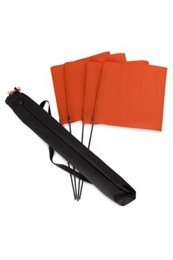 Firedog Feldfahnen-Set Square Flag orange 4 Stk. + Tasche