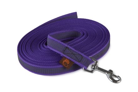 Firedog Gummierte Schleppleine 20 mm klassischer Karabiner 5 m violett