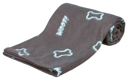 Trixie Fleece Decke BARNEY 150 x 100 cm grau/blau